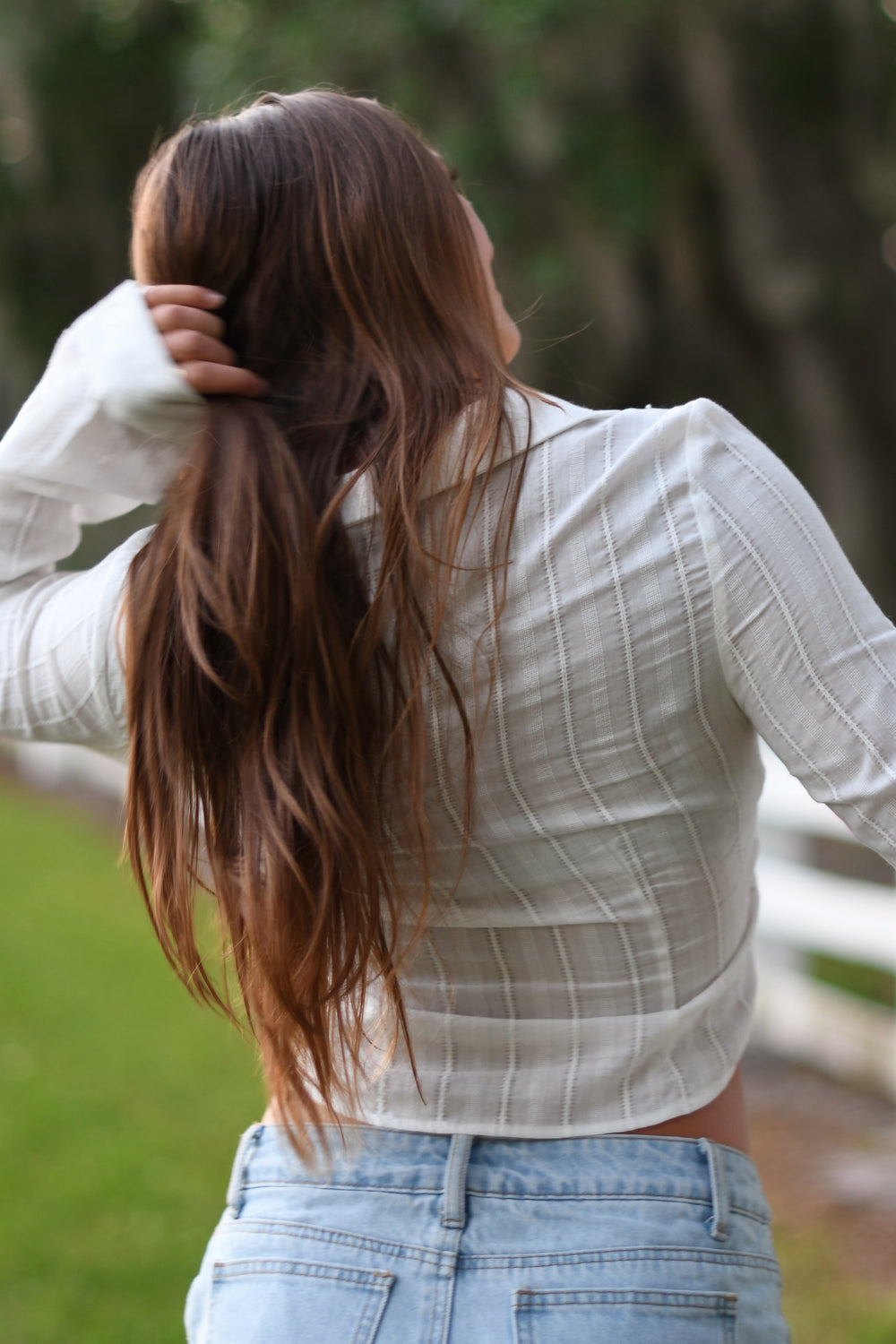 Cropped Button Down