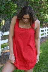Apple Fields Lace Mini Dress