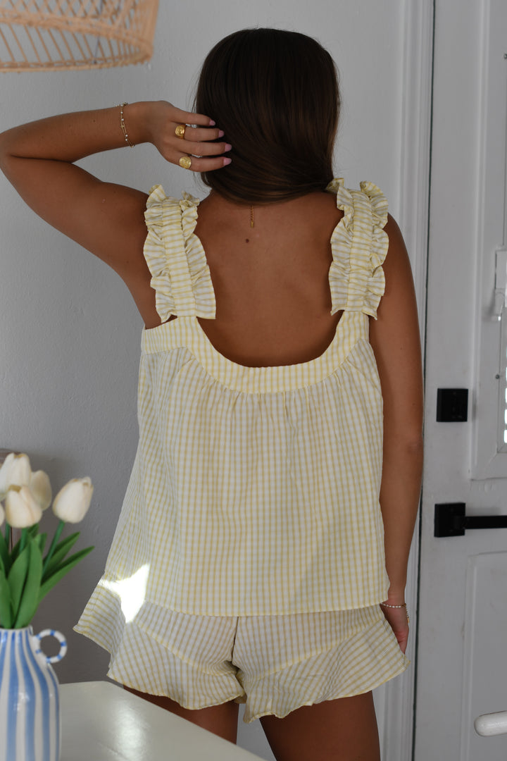 Lemon Ruffle PJ Bottom