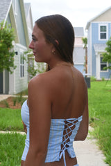 Skylight Lace Up Tube Top