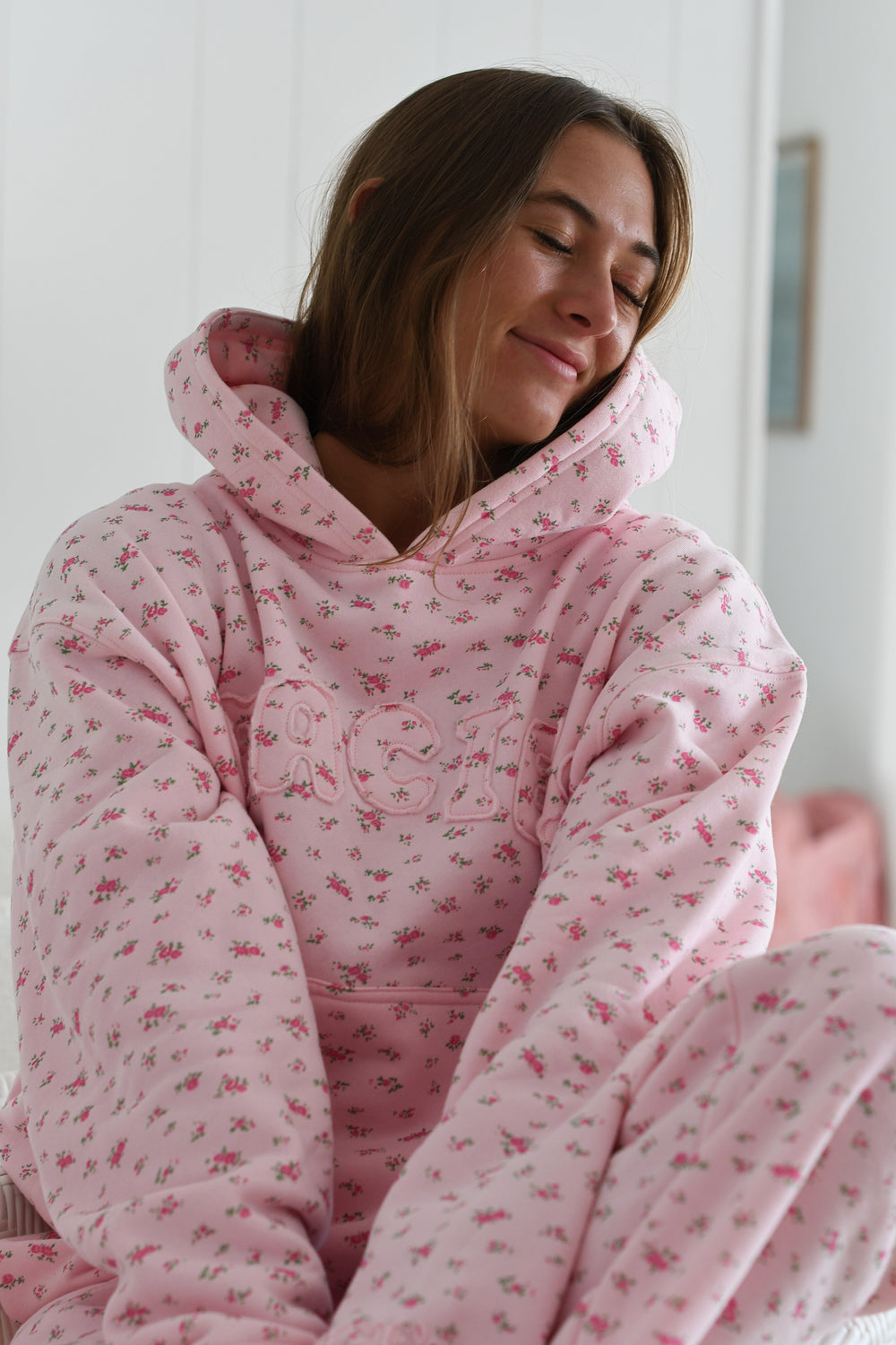 Floral Blooms Hoodie - Hydrangea