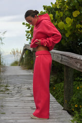 Coral Hibiscus Sweatpants