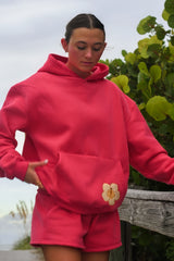 Coral Hibiscus Shorts