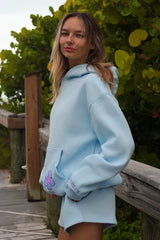 Sky Hibiscus Hoodie