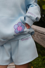 Sky Hibiscus Shorts