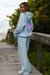 Sky Hibiscus Sweatpants