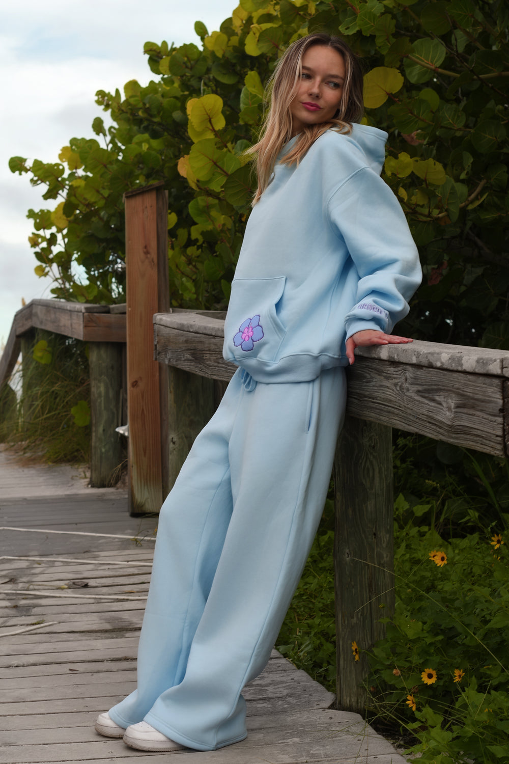 Sky Hibiscus Sweatpants