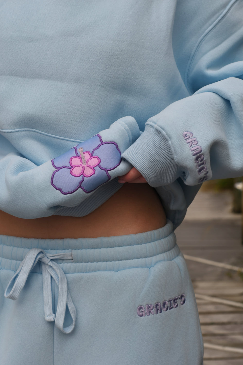 Sky Hibiscus Sweatpants