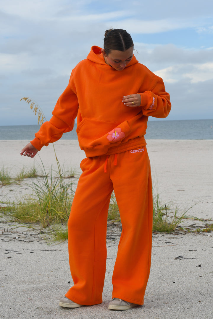 Tangerine Hibiscus Sweatpants