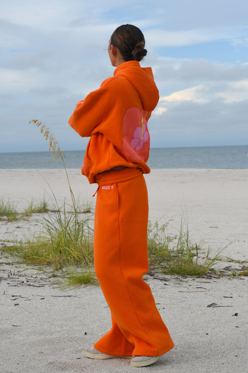 Tangerine Hibiscus Sweatpants