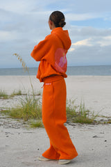Tangerine Hibiscus Sweatpants
