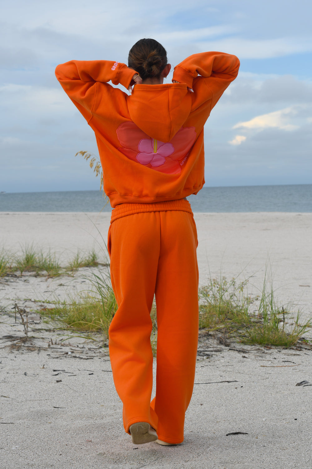 Tangerine Hibiscus Sweatpants