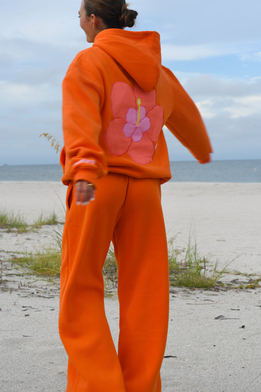 Tangerine Hibiscus Sweatpants