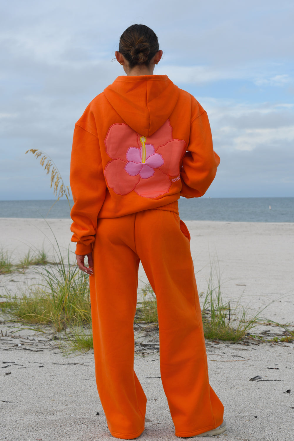 Tangerine Hibiscus Sweatpants