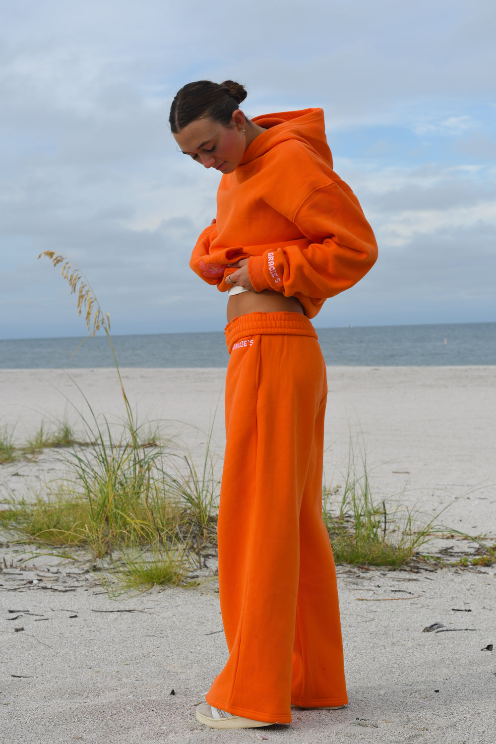 Tangerine Hibiscus Sweatpants
