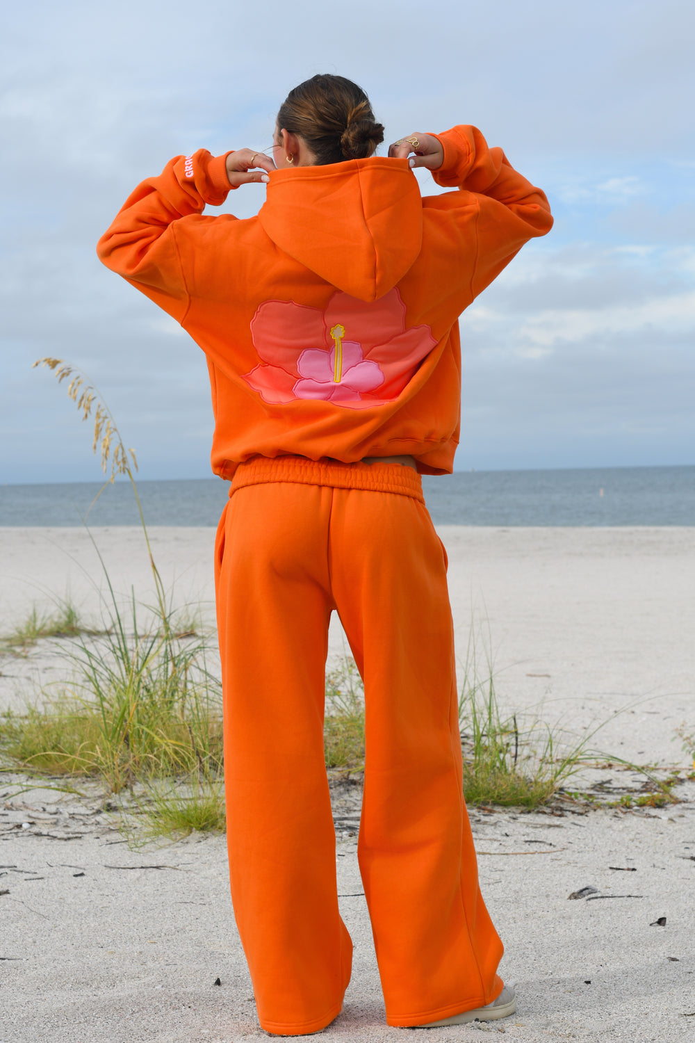 Tangerine Hibiscus Sweatpants