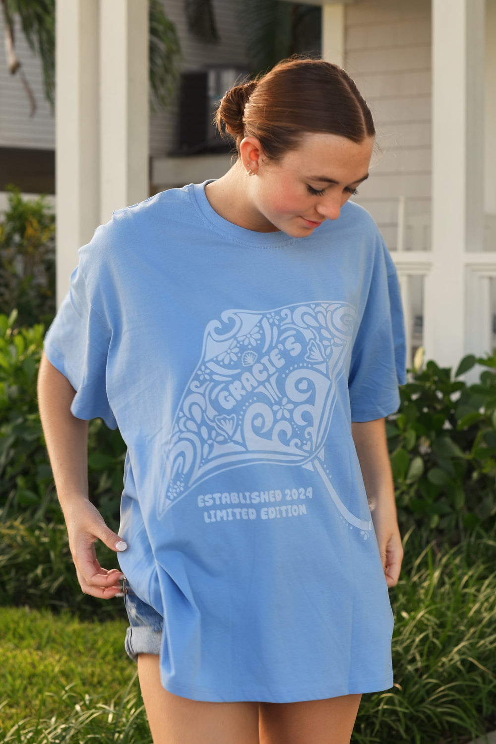 Stingray Oversized Tee - Pacific
