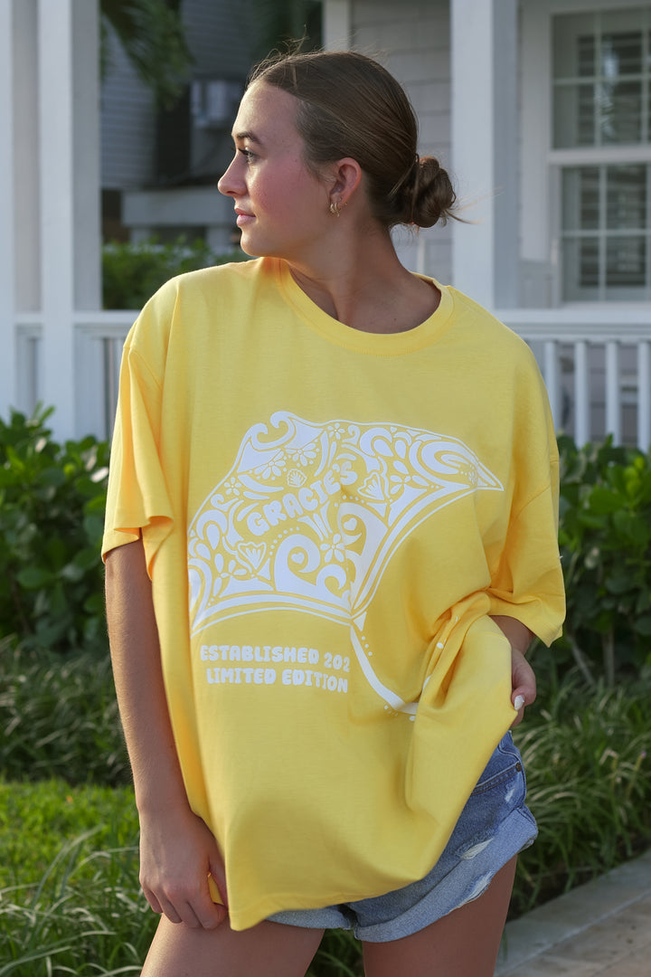 Stingray Oversized Tee - Sunshine