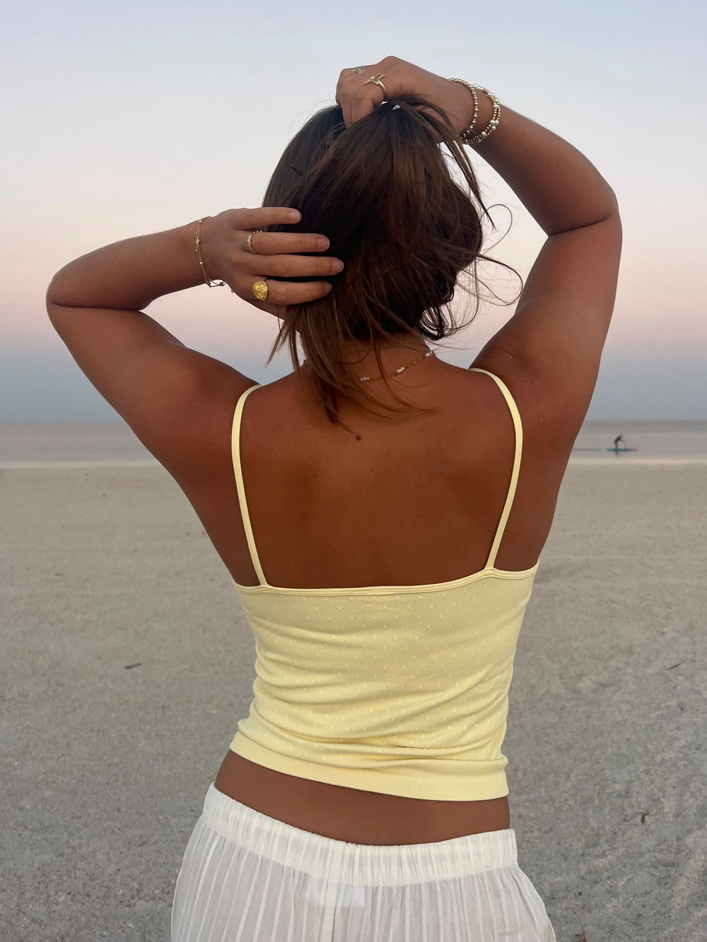 Pale Banana Polka Dot Tank