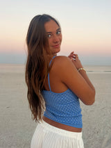 Marina Blue Polka Dot Tank