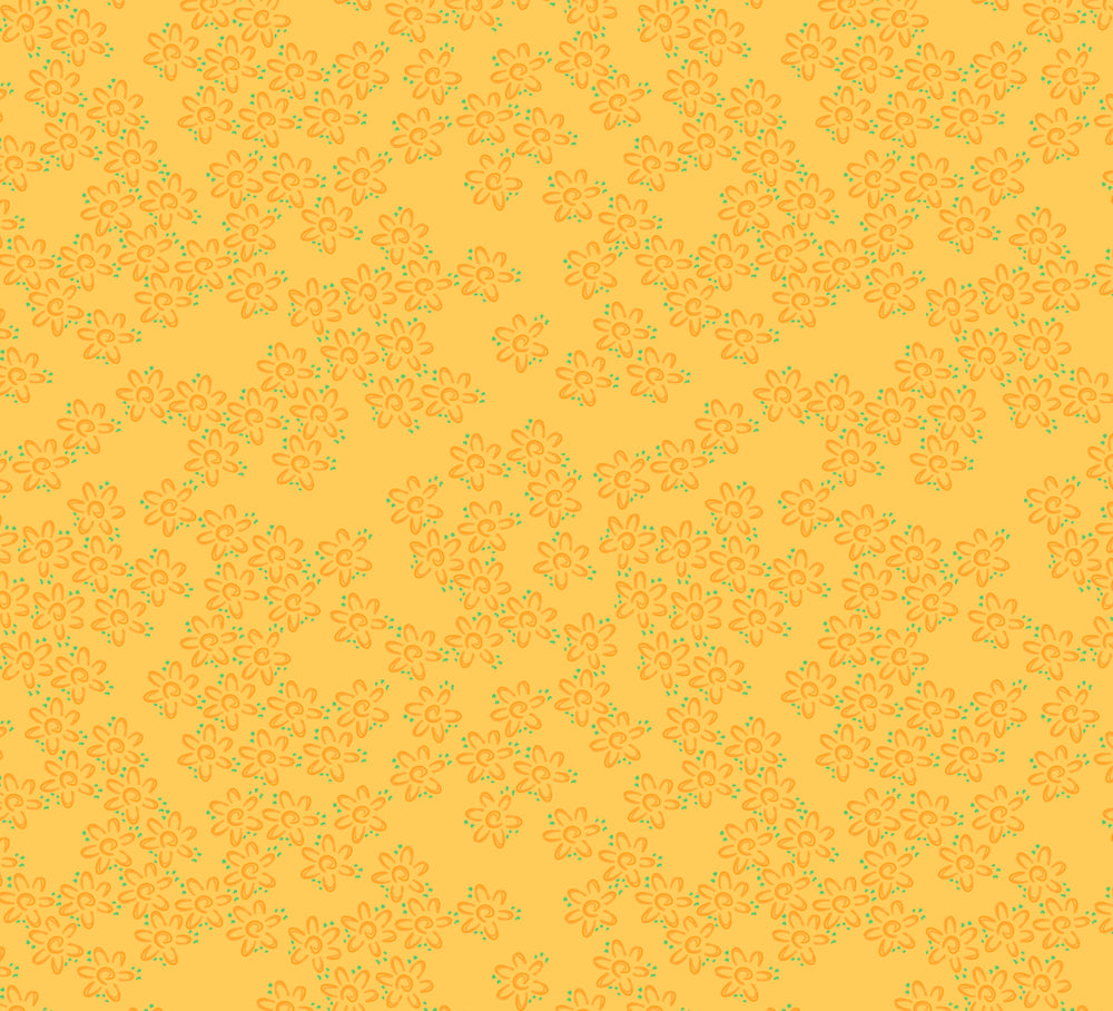 Orange Starburst Ruffle Bikini Bottom