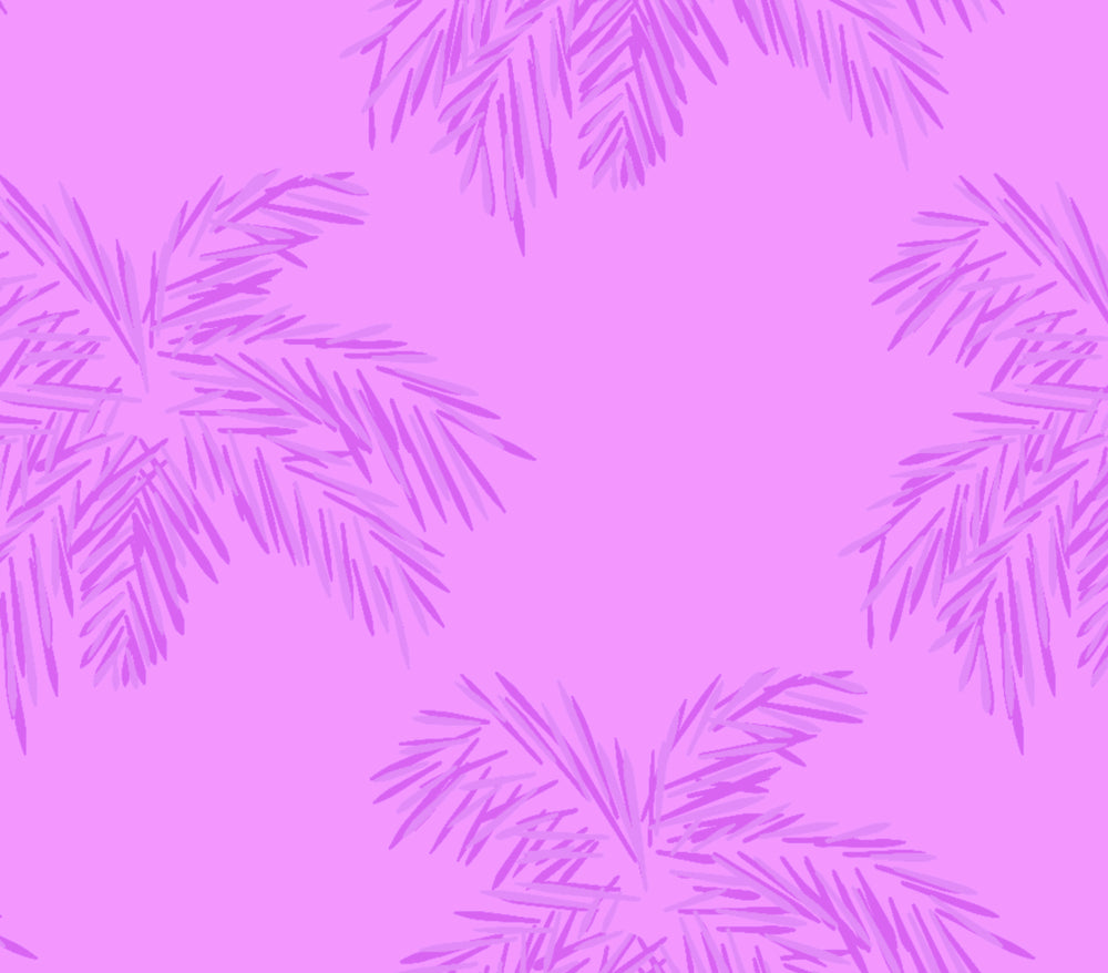 Purple Palms Ruffle Bikini Top